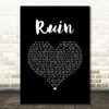 Shawn Mendes Ruin Black Heart Song Lyric Print