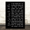 Willie Nelson Blue Eyes Crying In The Rain Black Script Song Lyric Print