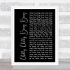 Dick Van Dyke Chitty Chitty Bang Bang Black Script Song Lyric Print