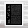 The Script If You Could See Me Now Black Script Song Lyric Print