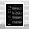 Lionel Richie Running With The Night Black Script Song Lyric Print