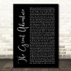 Steven Curtis Chapman The Great Adventure Black Script Song Lyric Print