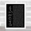Panic! At The Disco Death Of A Bachelor Black Script Song Lyric Print