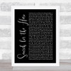 M People Search for the Hero Black Script Song Lyric Print