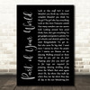 The Little Mermaid Part of Your World Black Script Song Lyric Print