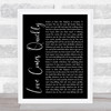 Pet Shop Boys Love Comes Quickly Black Script Song Lyric Print