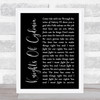 Muse Knights Of Cydonia Black Script Song Lyric Print