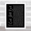 Survivor I Can't Hold Back Black Script Song Lyric Print