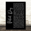 Lou Reed Perfect Day Black Script Song Lyric Print