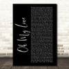 The Score Oh My Love Black Script Song Lyric Print