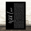 James Bay Wild Love Black Script Song Lyric Print