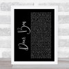 Loyle Carner & Jean Coyle-Larner Dear Ben Black Script Song Lyric Print