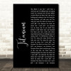 David Guetta Ft Sia Titanium Black Script Song Lyric Print