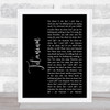 David Guetta Ft Sia Titanium Black Script Song Lyric Print