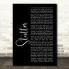 Granger Smith Stutter Black Script Song Lyric Print