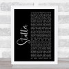 Granger Smith Stutter Black Script Song Lyric Print