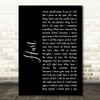 Johnny Cash Hurt Black Script Song Lyric Print