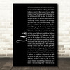 James Bay Us Black Script Song Lyric Print