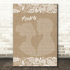 Justin Timberlake Mirrors Burlap & Lace Song Lyric Print