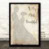 R.E.M. At My Most Beautiful Man Lady Dancing Song Lyric Print