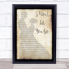 James Morrison I Won't Let You Go Man Lady Dancing Song Lyric Print