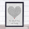 Dermot Kennedy For Island Fires and Family Grey Heart Song Lyric Print