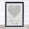 Bruce Springsteen Waitin' On A Sunny Day Grey Heart Song Lyric Print