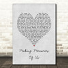 Keith Urban Making Memories Of Us Grey Heart Song Lyric Print