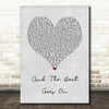 The Whispers And The Beat Goes On Grey Heart Song Lyric Print