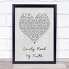 Kid Rock Lonely Road Of Faith Grey Heart Song Lyric Print