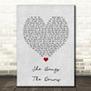 The Stone Roses She Bangs The Drums Grey Heart Song Lyric Print