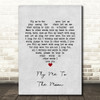 Frank Sinatra Fly Me To The Moon Grey Heart Song Lyric Print