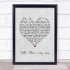 The Beatles Till There Was You Grey Heart Song Lyric Print