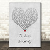 Michael Bolton To Love Somebody Grey Heart Song Lyric Print