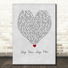 Lionel Richie Say You, Say Me Grey Heart Song Lyric Print