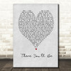 Faith Hill There You'll Be Grey Heart Song Lyric Print