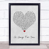 Donny Hathaway A Song For You Grey Heart Song Lyric Print