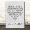 Vance Joy Where We Start Grey Heart Song Lyric Print