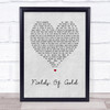 Sting Fields Of Gold Grey Heart Song Lyric Print