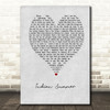 Stereophonics Indian Summer Grey Heart Song Lyric Quote Print