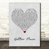 Rachel Platten Better Place Grey Heart Song Lyric Print