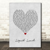 Caro Emerald Liquid Lunch Grey Heart Song Lyric Print