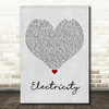 Silk City & Dua Lipa Electricity Grey Heart Song Lyric Print