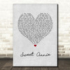 Zac Brown Band Sweet Annie Grey Heart Song Lyric Print