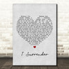 Clare Maguire I surrender Grey Heart Song Lyric Print