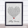 Janet Kay Silly Games Grey Heart Song Lyric Print