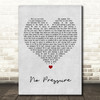 The Kooks No Pressure Grey Heart Song Lyric Print