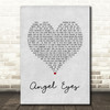 The Jeff Healey Band Angel Eyes Grey Heart Song Lyric Print