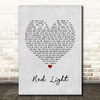 The Dualers Red Light Grey Heart Song Lyric Print