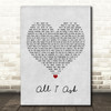 Adele All I Ask Grey Heart Song Lyric Print